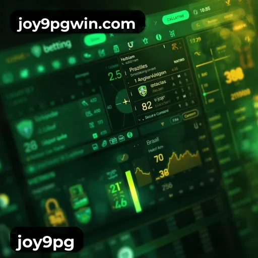 App joy9pg para iOS e Android — interface mobile, login biométrico e PIX integrado